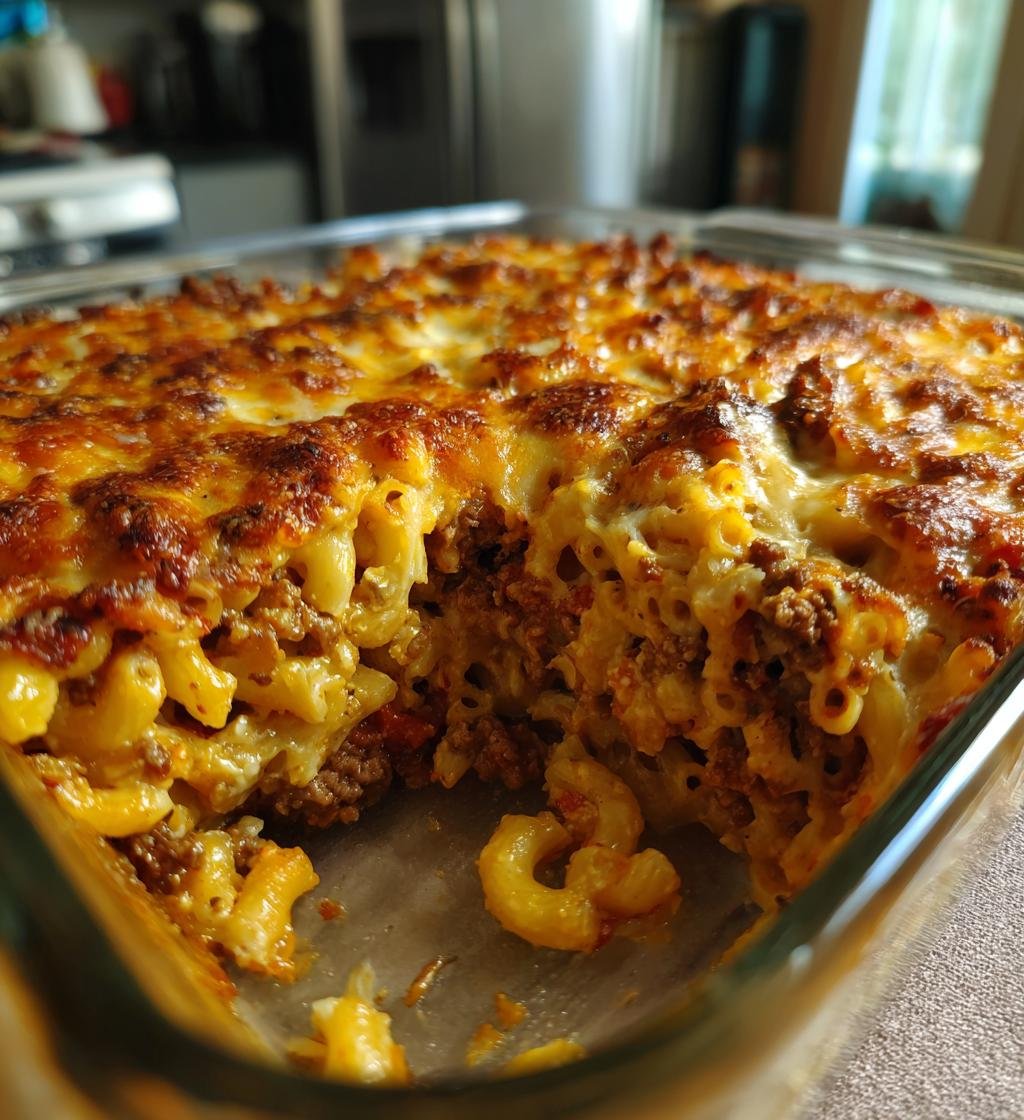 Baked Mac and Cheese with Ground Beef