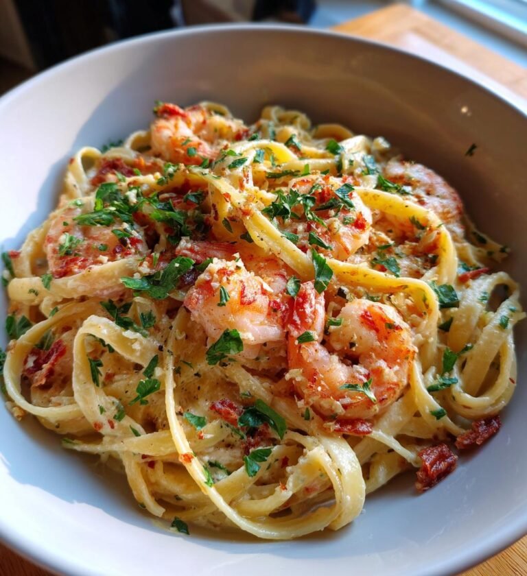Shrimp Alfredo Pasta (Creamy & Easy)
