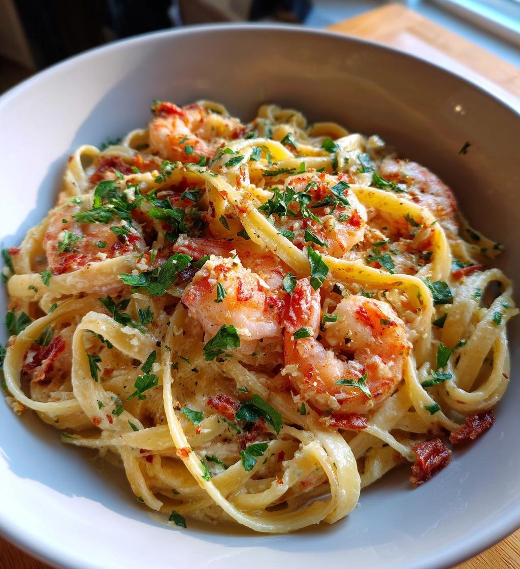 Shrimp Alfredo Pasta (Creamy & Easy)