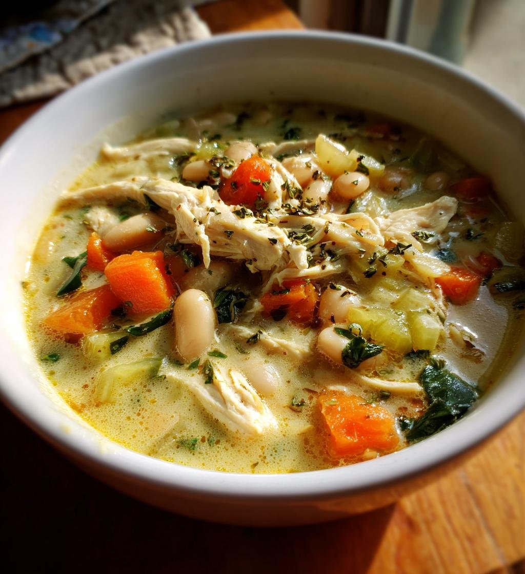 Slow Cooker Chicken White Bean Soup - Easy & Delicious Recipe - step by step