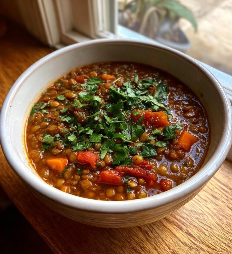 slow cooker lentil soup recipe