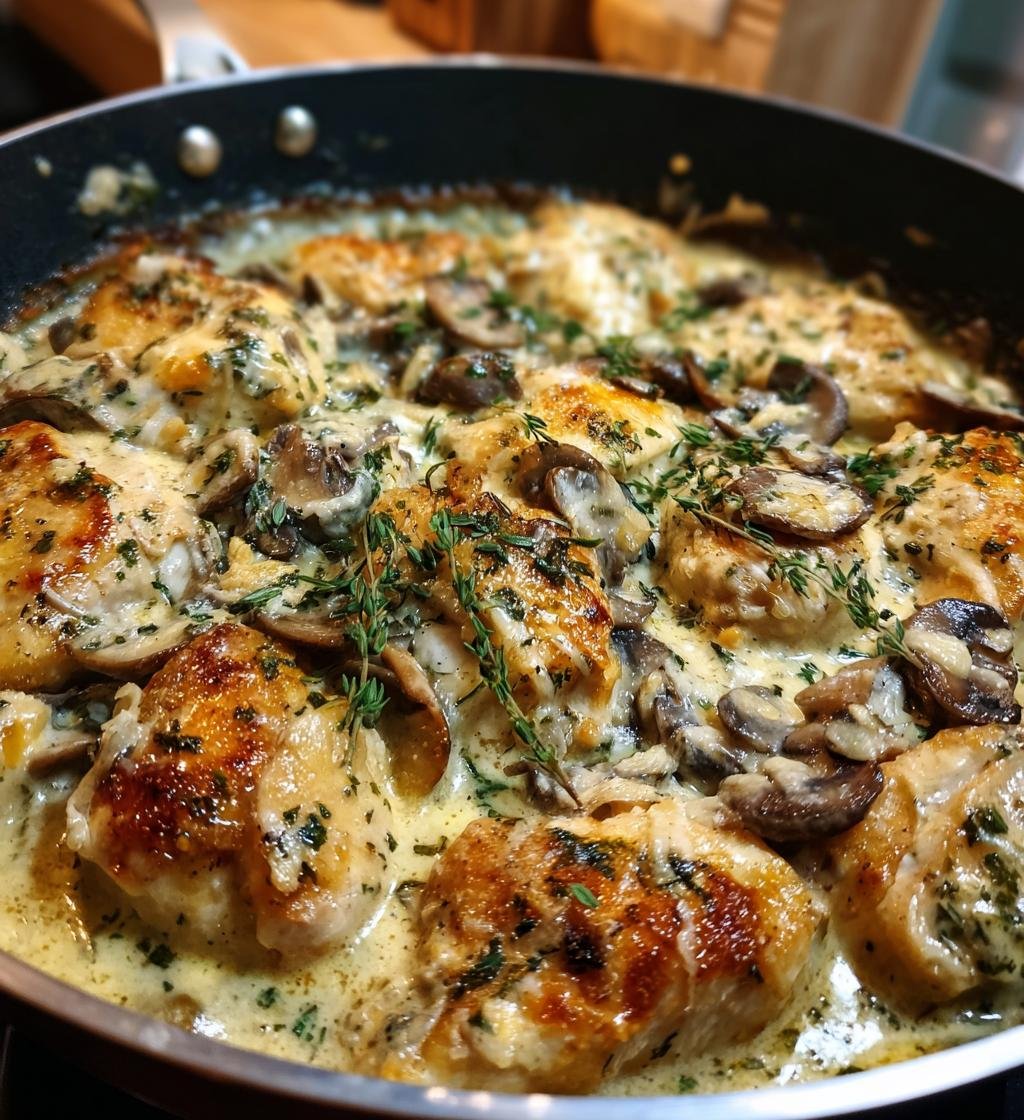 creamy mushroom chicken bake