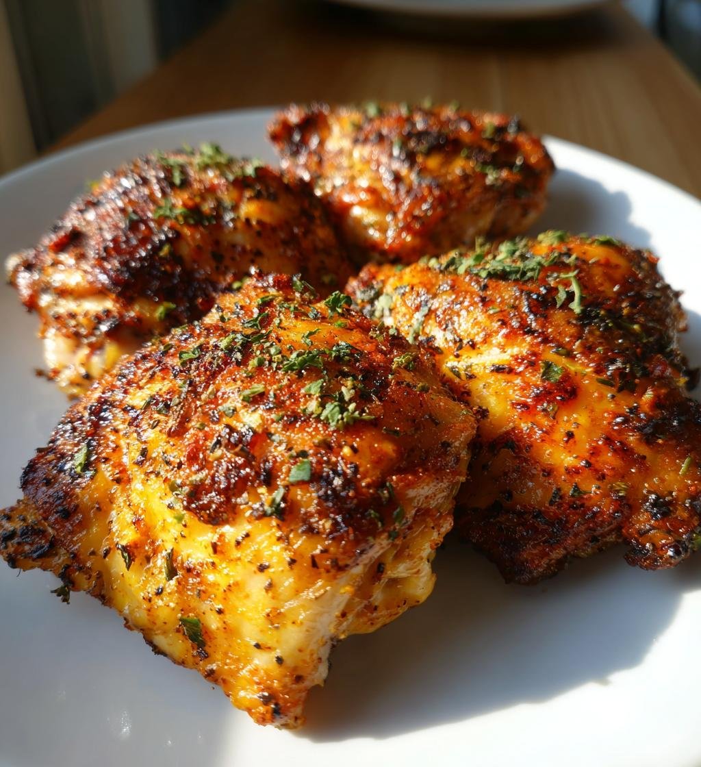 crispy air fryer chicken thighs
