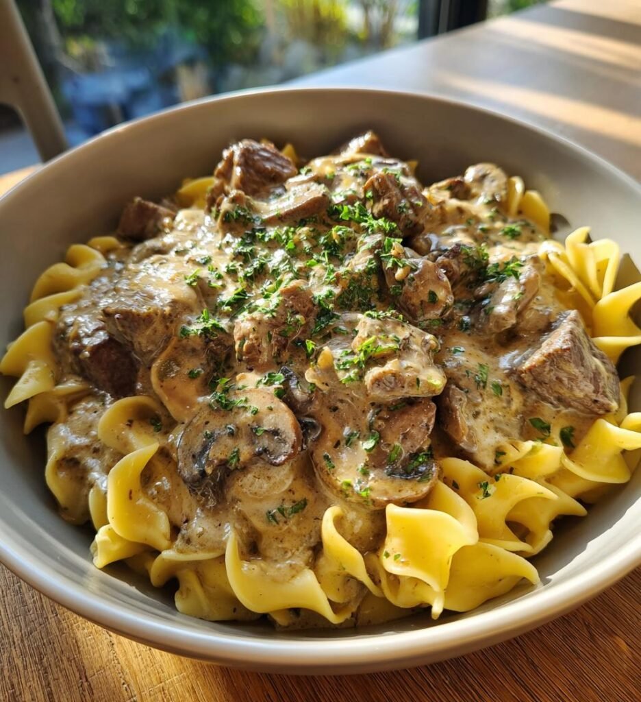 easy beef stroganoff recipe