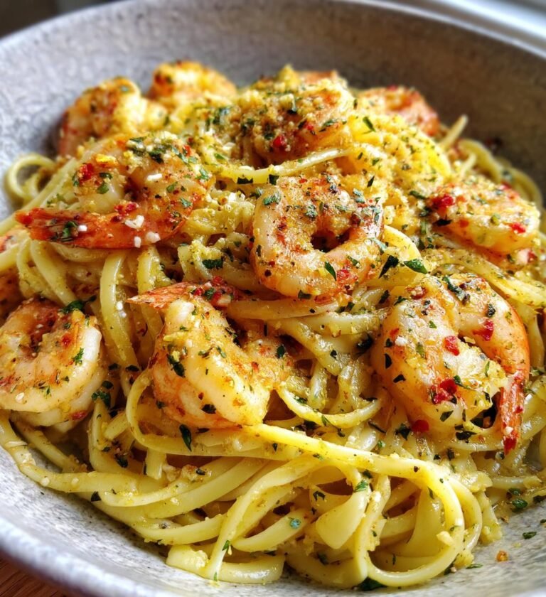 lemon garlic pasta with shrimp