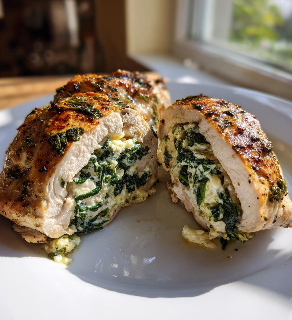 Stuffed Chicken Breast with Spinach and Cheese - Quick and Delicious - step by step