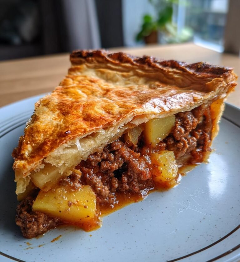 easy mince and potato pie