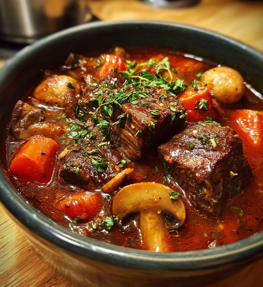 Slow Cooker Beef and Mushroom Stew: Perfect Comfort Food Recipe