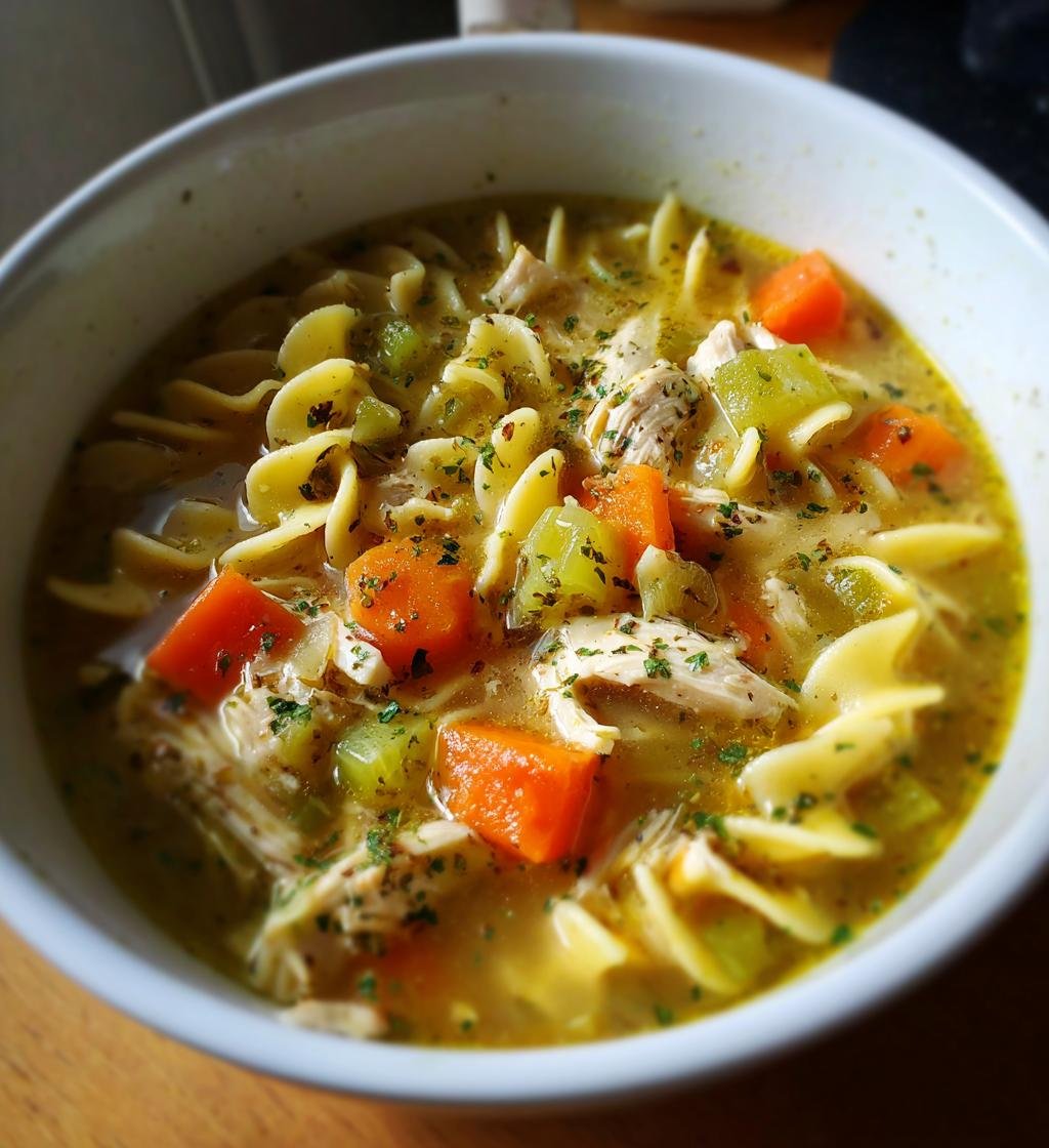 slow cooker chicken noodle soup