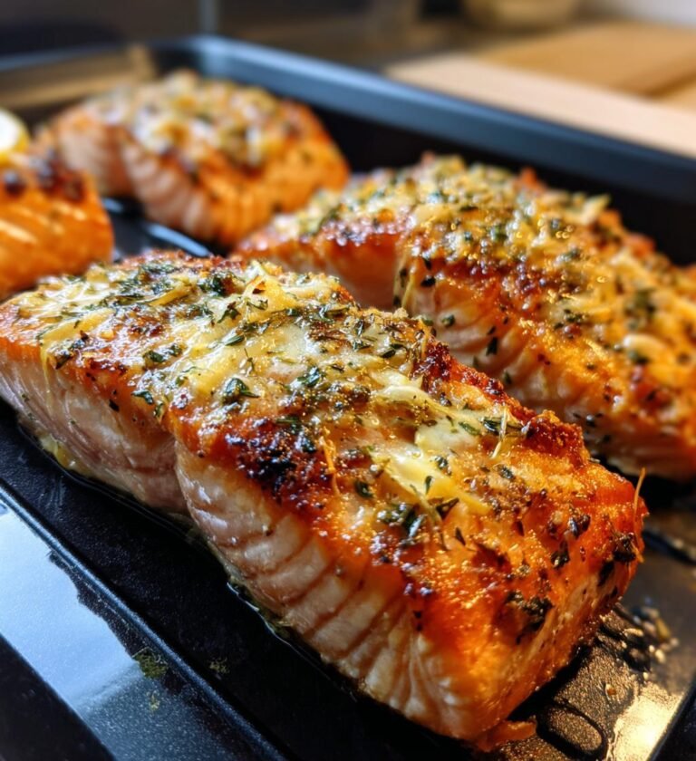 air fryer salmon with garlic butter