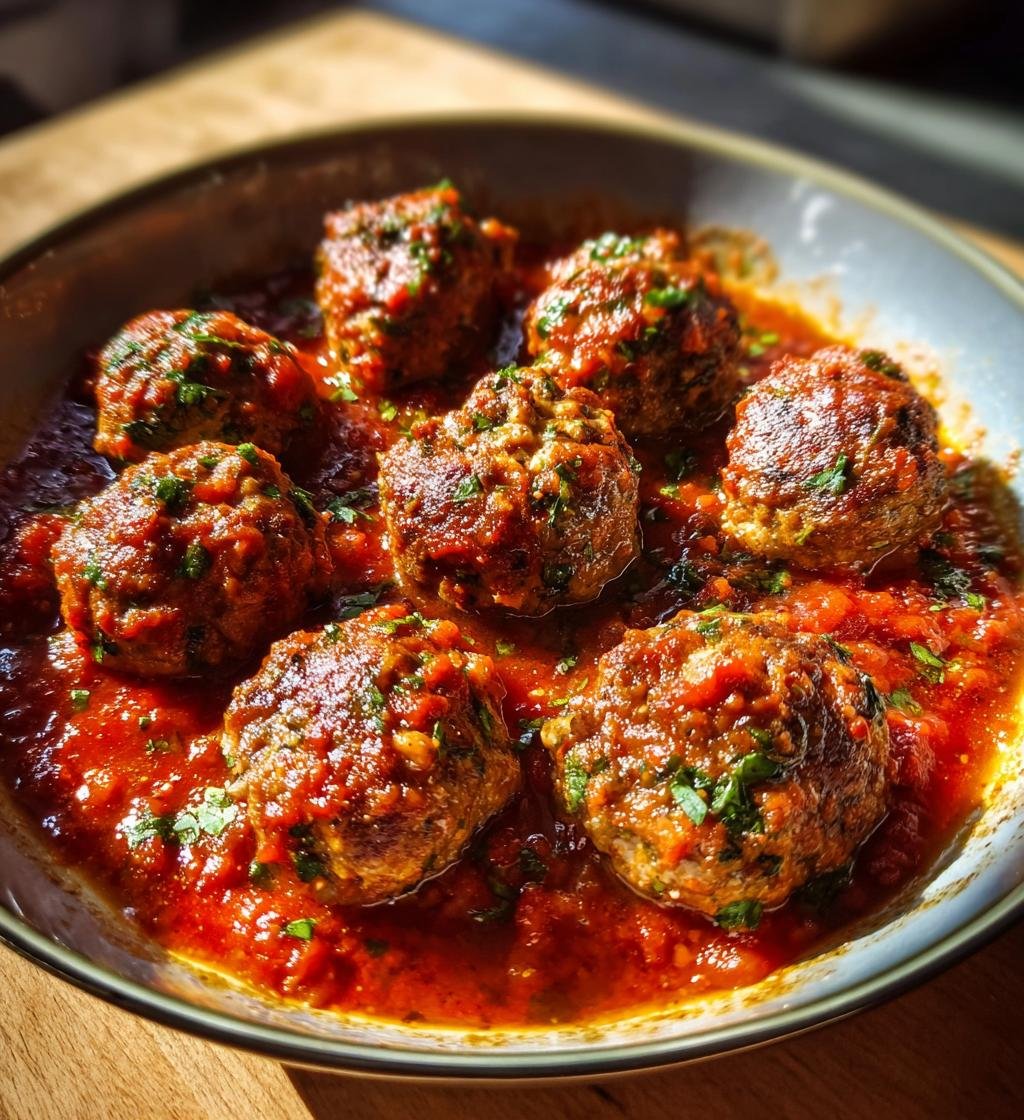 baked meatballs in tomato sauce