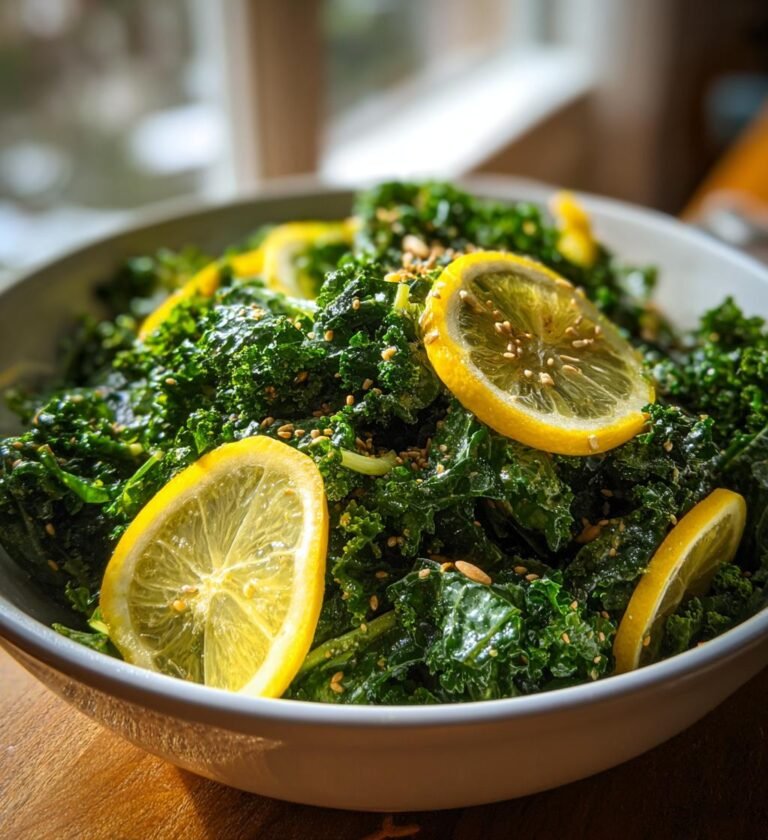 kale salad with lemon dressing