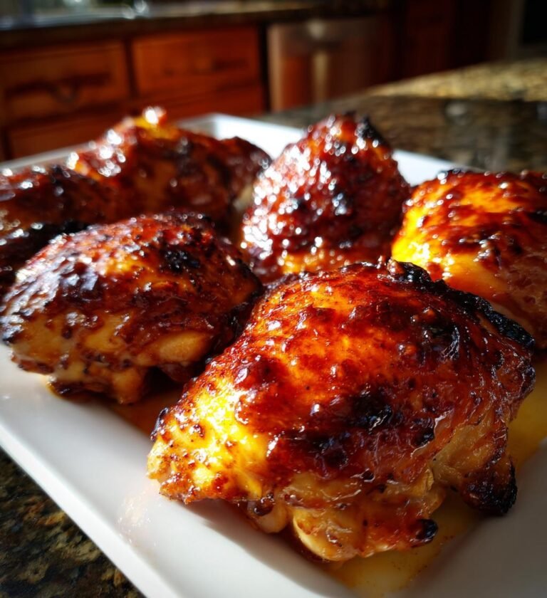 BBQ chicken thighs oven recipe