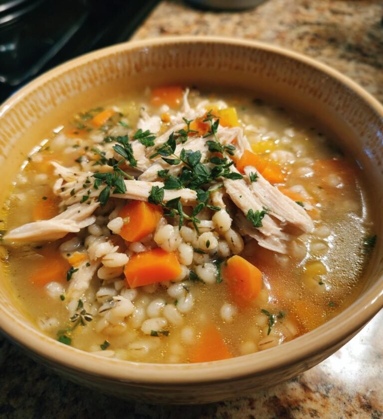 slow cooker chicken barley soup recipe