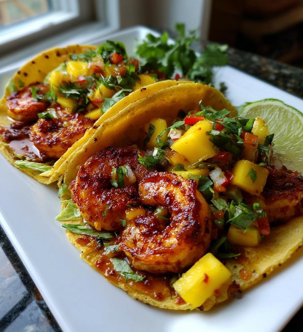 Crispy Air Fryer Shrimp Tacos with Mango Salsa - Easy & Delicious