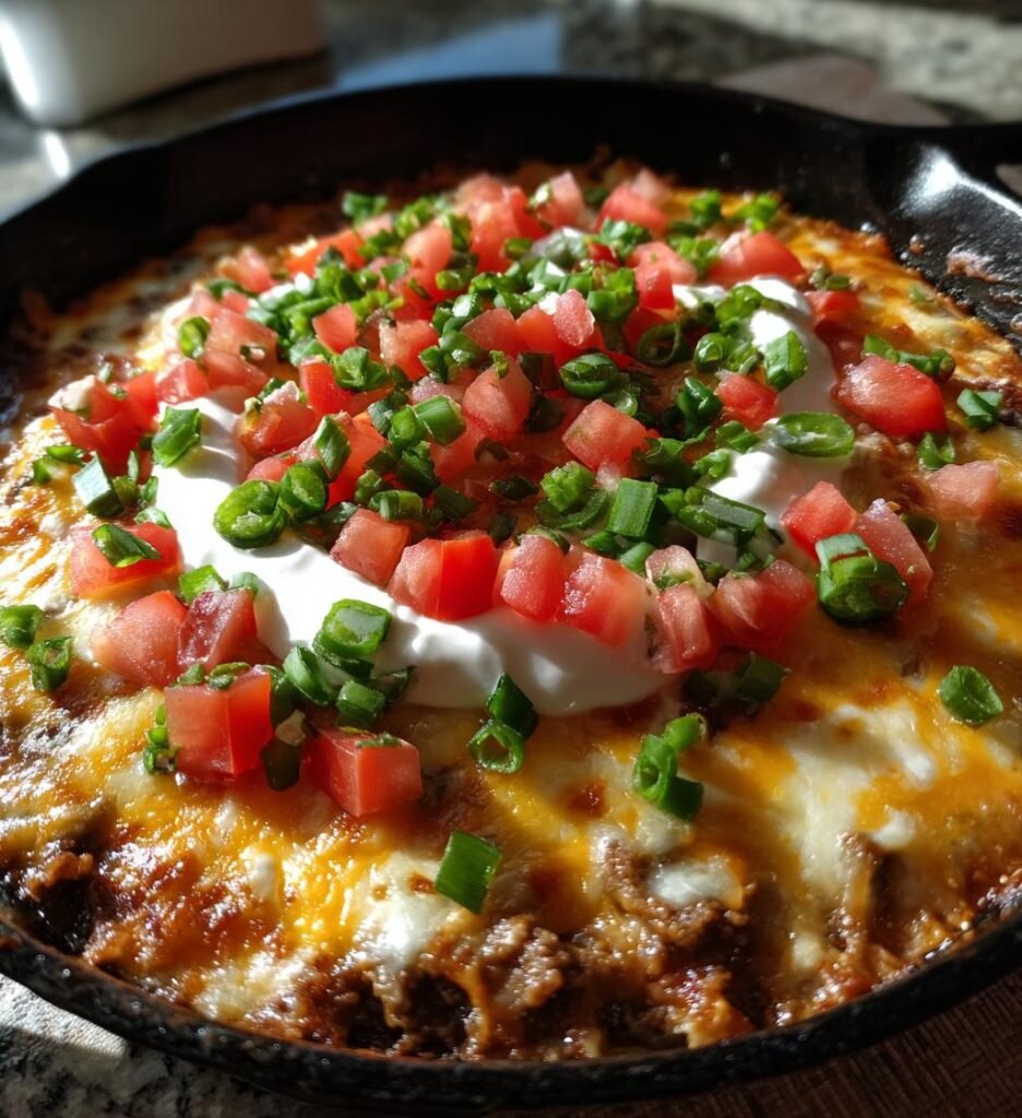 homemade loaded nacho dip for pool parties
