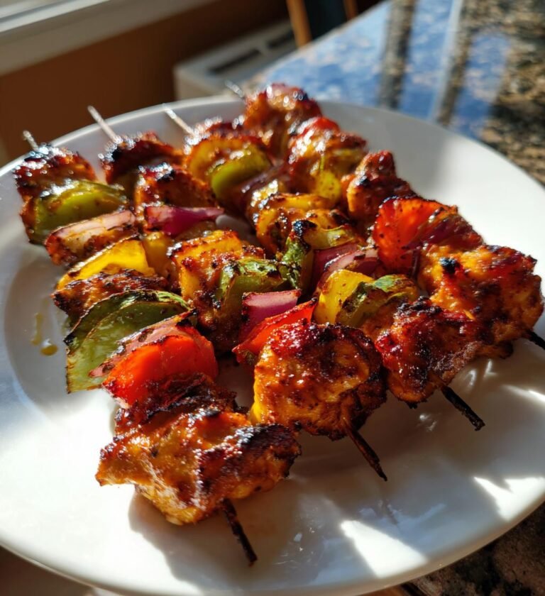 air fryer chicken kabobs for 4th of July