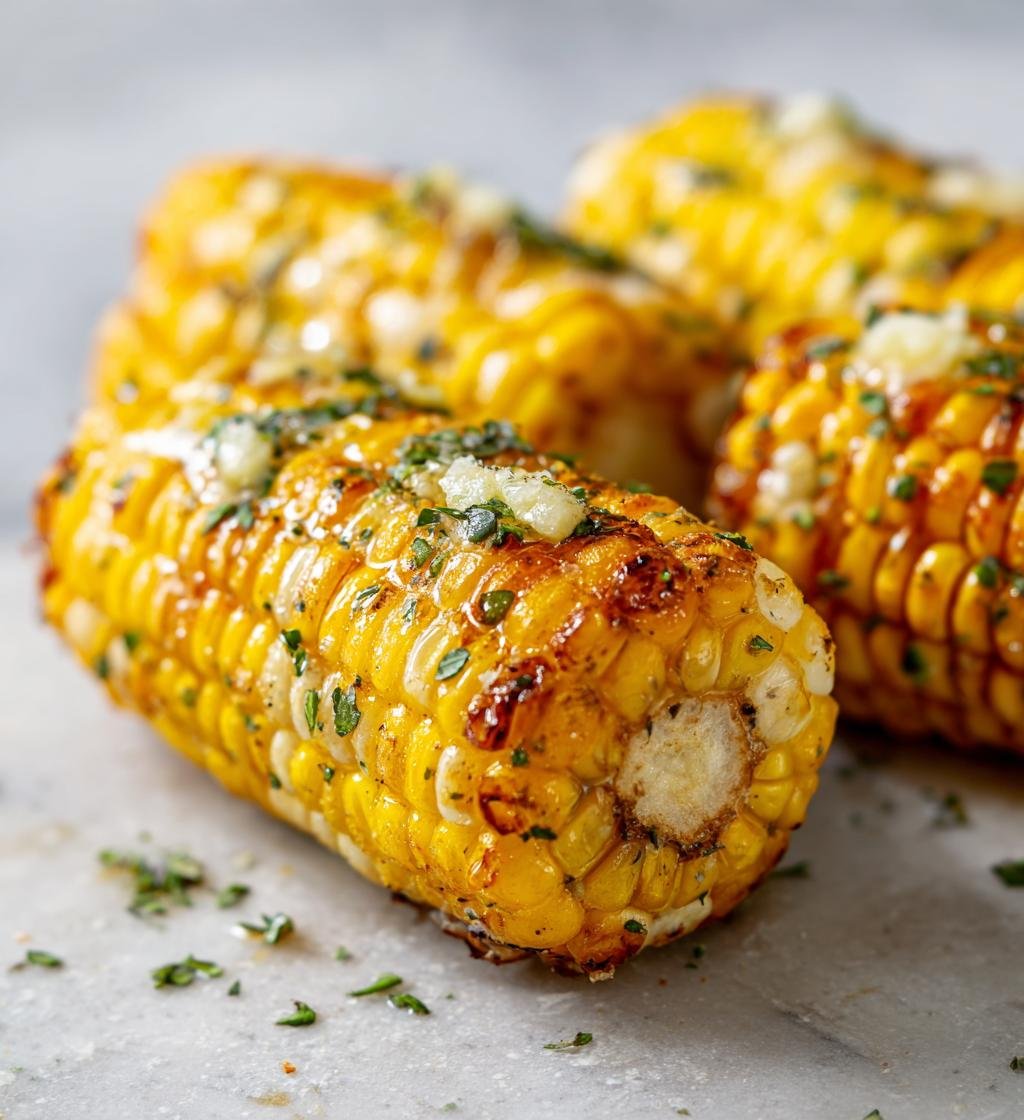 Air Fryer Corn on the Cob with Butter and Herbs - Easy & Delicious!